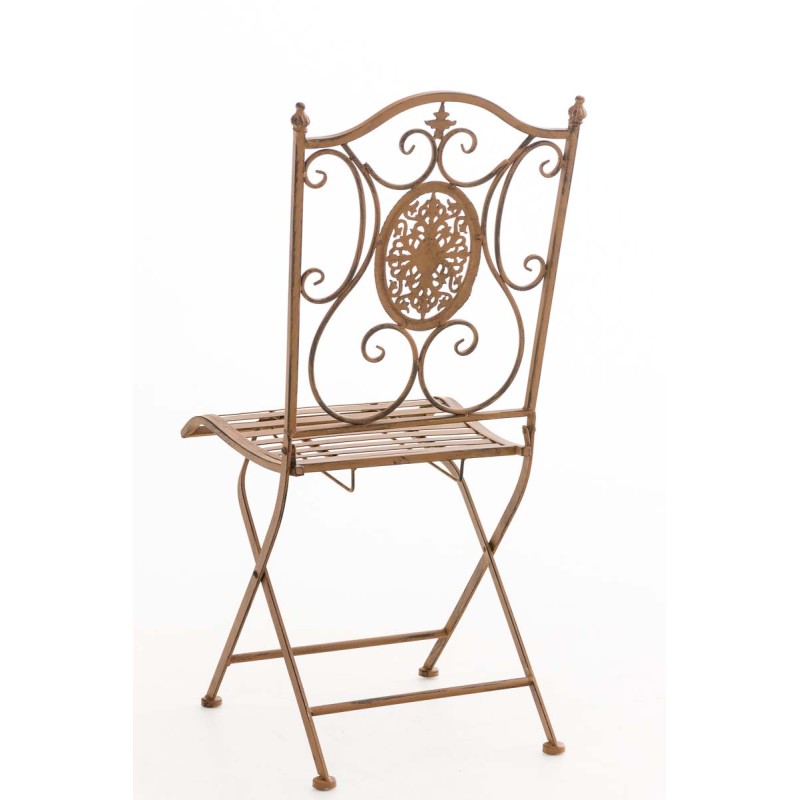 Taittuva antiikkipatina puutarhatuoli Sibell koristeellinen rautainen nostalginen