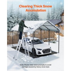 Monikäyttöinen metallinen autokatos galvanoidusta teräksestä 3 x 4,5 m irrotettavilla polyeteenisivuilla