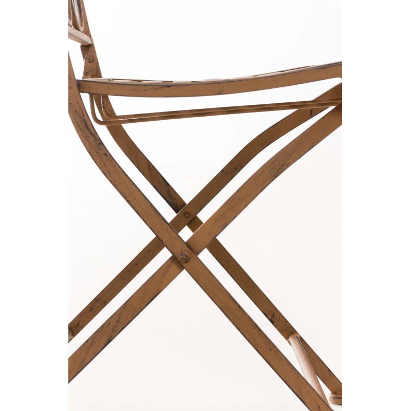 Taittuva antiikkipatina puutarhatuoli Sibell koristeellinen rautainen nostalginen