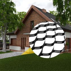 Maaverkko kierrätetystä HDPE-muovista 7,6 x 2,9 m 7,6 cm syvä