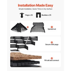 Sora ja nurmiruudukko 100 mm syvyys 5200 x 2700 mm läpäisevä