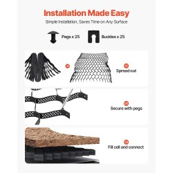 Läpäisevä soraverkko 50 mm 5200 x 2700 mm ajoteille ja pysäköintiin