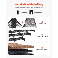 Soraritilä 75 mm syvyys 7600 x 2900 mm vedenläpäisevä ajoteille ja pihalle