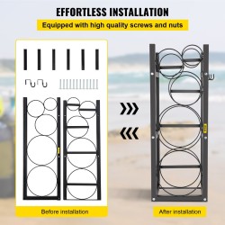 Hiiliteräksinen kylmäainesäiliöteline 5 paikkaa 2 suurta 3 pientä 895x319x92 mm