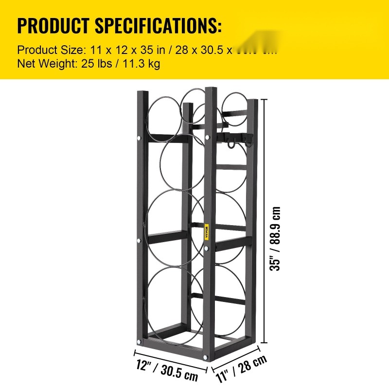 Hiiliteräksinen kylmäainesäiliöteline 5 paikkaa 2 suurta 3 pientä 895x319x92 mm