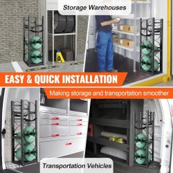 Sylinteriteline hiiliterästä 325×330×928 mm kolmitasoinen 5 säiliölle jauhemaalattu