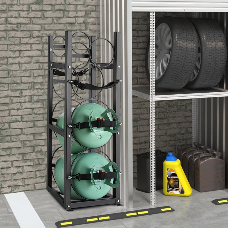 Sylinteriteline hiiliterästä 325×330×928 mm kolmitasoinen 5 säiliölle jauhemaalattu