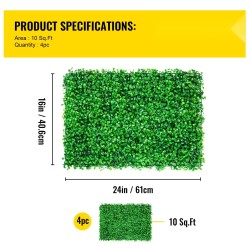 Keinotekoinen puksipensas-paneeli 100% polyeteeni 60 x 40 cm 4 kpl