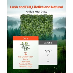 Keinotekoinen nurmiseinäpaneeli PE 3000 x 1000 mm vihreä sisä- ja ulkokäyttöön