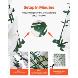 3D-kukkaseinäpaneelit polyeteeni 38 x 38 cm 24 kpl valkoinen häät ja juhlat