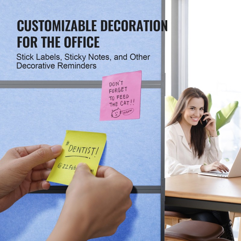 Akustinen tilanjakaja kaksi paneelia PET äänieristemateriaali indigosininen muistipintainen vetoketjulla yhdistettävä