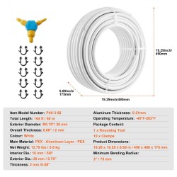 PEX-AL-PEX alumiini-muovikomposiittiputki 20 mm 50 m 2 mm lattialämmitykseen