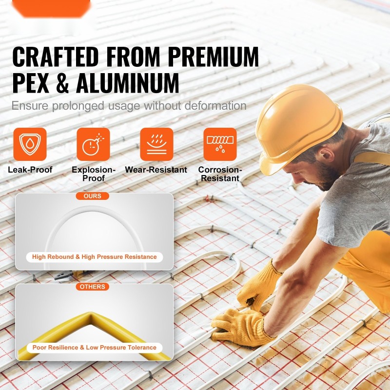 Alumiini-muovikomposiittiputki PEX-AL-PEX 16 mm 2 mm 100 m lattialämmitykseen