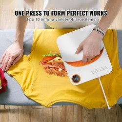 Lämpöpuristin 30x25 cm PTFE-pinnoitetulla levyllä tekstiilien personointiin