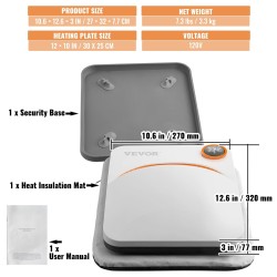 Lämpöpuristin 30x25 cm PTFE-pinnoitetulla levyllä tekstiilien personointiin