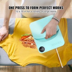 Lämpöprässi tekstiileille 30x25 cm PTFE-pinnoitettu kannettava T-paidoille