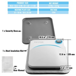 Lämpöprässi 30 x 25 cm PTFE-pinnoitettu levy kannettava sublimaatioon