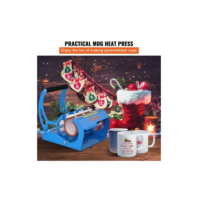 Mukiprässi kahdella alustalla 11,5 cm ja 22 cm sylinterimukeille LCD-paneeli silikageelimatto