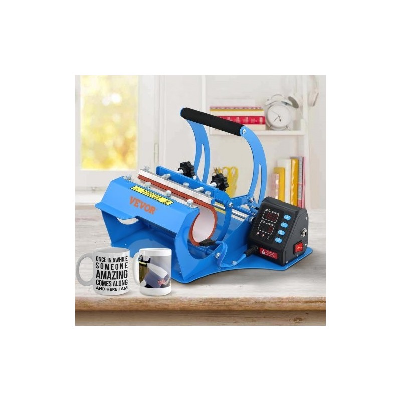 Mukiprässi kahdella alustalla 11,5 cm ja 22 cm sylinterimukeille LCD-paneeli silikageelimatto