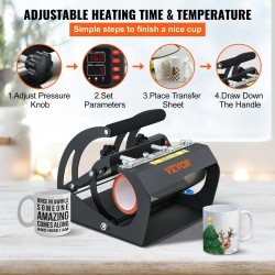 Mukiprässi teräsrungolla silikageelimatolla 11,5 cm ja 22 cm puristimilla värillisellä näyttöpaneelilla