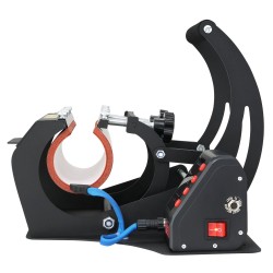 Mukiprässi teräsrungolla silikageelimatolla 11,5 cm ja 22 cm puristimilla värillisellä näyttöpaneelilla