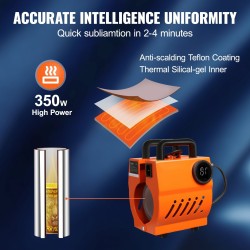 Pieni mukilämpöpuristin keraamisille ja teräsmukeille digitaalinen ajastin sopii 8,2–8,7 cm halkaisijalle