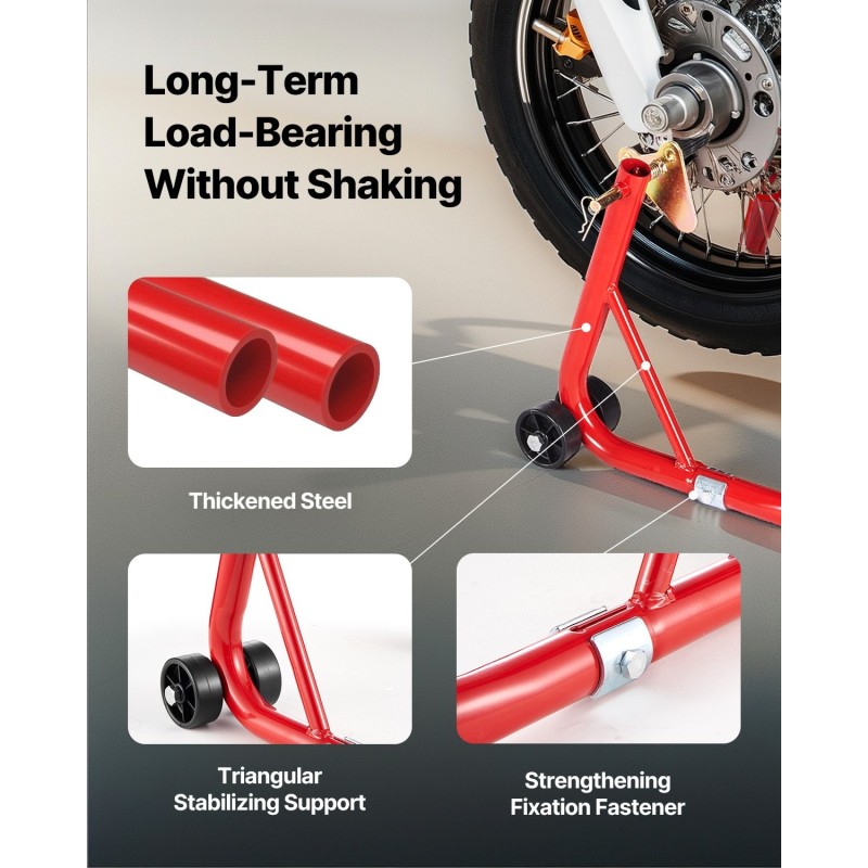 Moottoripyörän etu- ja takatelineyhdistelmä 850 paunan kantavuus sinkkiseospinnoitetut haarukat