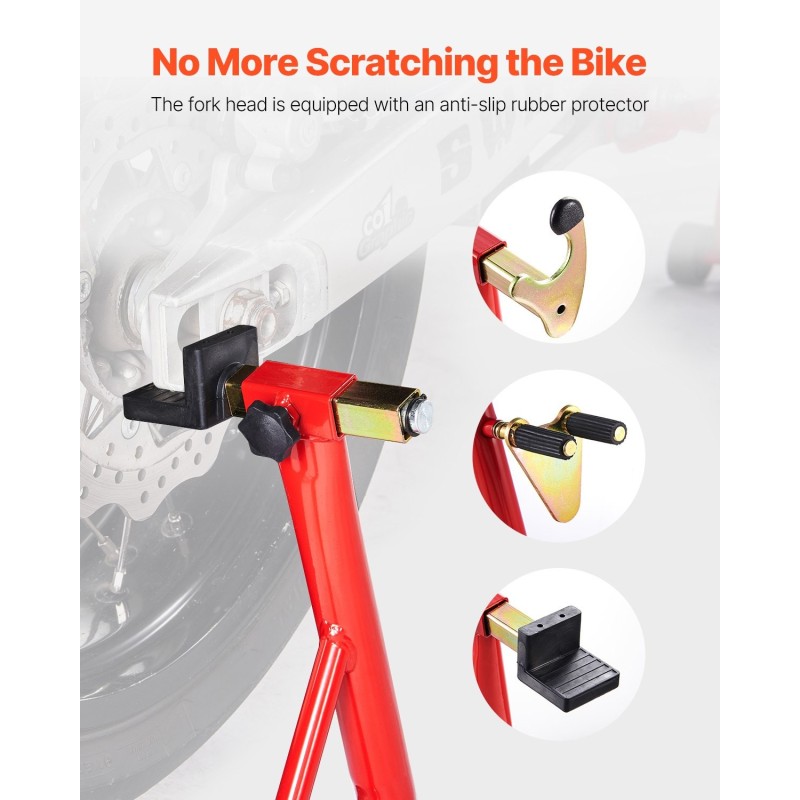 Moottoripyörän etu- ja takatelineyhdistelmä 850 paunan kantavuus sinkkiseospinnoitetut haarukat