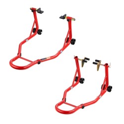 Moottoripyörän etu- ja takatelineyhdistelmä 850 paunan kantavuus sinkkiseospinnoitetut haarukat