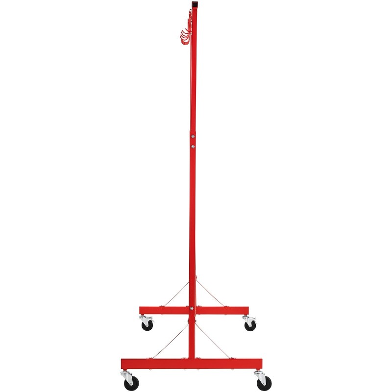 Maalausteline teräsrunkoinen säädettävä 1,52–2,13 metriä 30 kilogramman kantavuus 8 koukkua auton osille