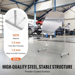 Ajoneuvo-osien maalausteline teräs säädettävä 152–213 cm 30 kg 8 koukkua 4 pyörää