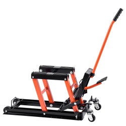 Hydraulinen moottoripyöränostin 0,7 tonnia 120–385 millimetriä nostokorkeus 360 asteen pyörillä