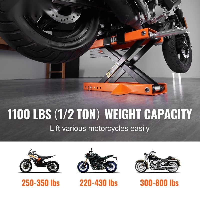 Saksinostin moottoripyörille ja ATV-ajoneuvoille 0,5 tonnia 95–400 mm irrotettava kampikahva