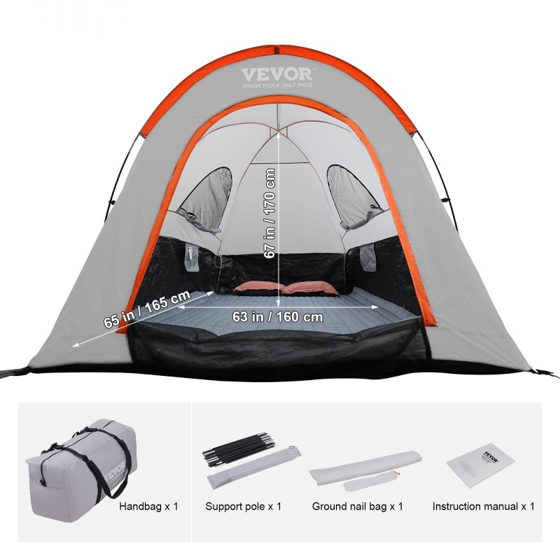 Lavateltta kaksikerroksinen vedenpitävä 2000 mm sopii 5,5–6 jalan lavalle 2–3 henkilölle