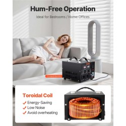 Jännitemuunnin 5000VA kaksisuuntainen 110V 220V metallikotelo 3 amerikkalaista 3 Schuko USB Type-C