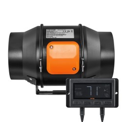 Kanavapuhallin 6-tuumainen ilmavirta 402 CFM EC-moottori lämpötila ja kosteussäädin kasviteltoille