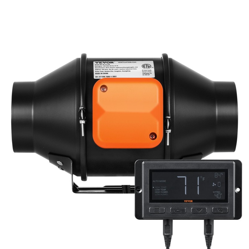 Kanavapuhallin 102 mm EC-moottori lämpö- ja kosteussäätimellä