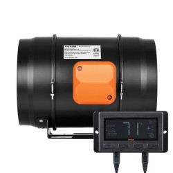 Kanavapuhallin 203 mm EC-moottorilla lämpötila- ja kosteussäätimellä hiljainen kasviteltoille