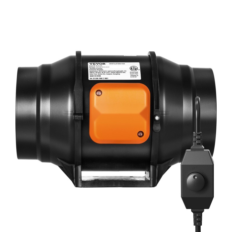 Kanavapuhallin kuparimoottori koko 306x255x212 mm säädettävä nopeus