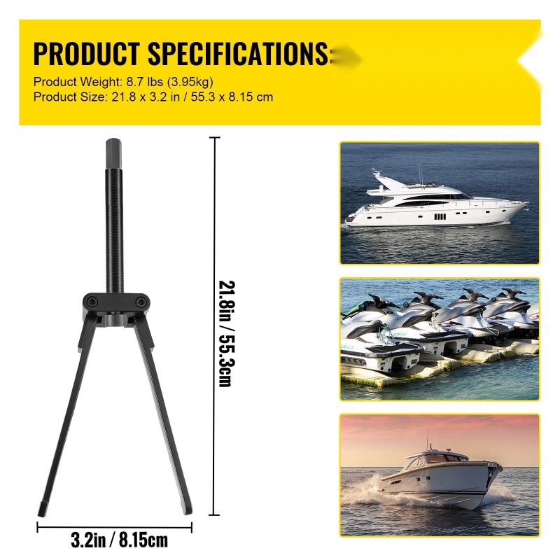 Alemman laakeripesän ulosvedin 45 teräs säädettävät varret useille perämoottorimerkeille