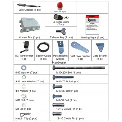 Lineaarinen portinavaaja kääntöporteille 380 kg 5,5 m 24 V kaukosäätimellä