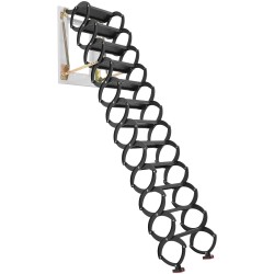 Seinään asennettava terästaittotikas 12 askelmaa käsijohteilla 2 9 3 05 m 299 4 kg