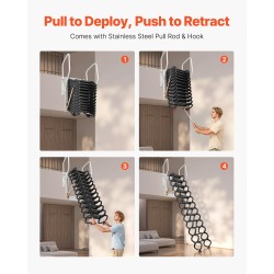 Seinään asennettava terästaittotikas 12 askelmaa käsijohteilla 2,9–3,05 m 299,4 kg