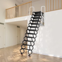 Seinään asennettava terästaittotikas 12 askelmaa käsijohteilla 2,9–3,05 m 299,4 kg