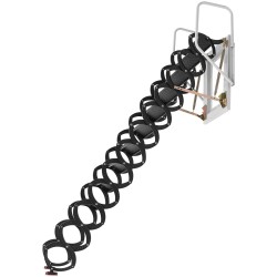 Seinään asennettava terästaittotikas 12 askelmaa käsijohteilla 2,9–3,05 m 299,4 kg