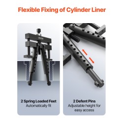 Sylinteriputken ulosvetäjä kestävä teräs 98,43–158,75 mm säädettävillä jaloilla märille sylinteriputkille