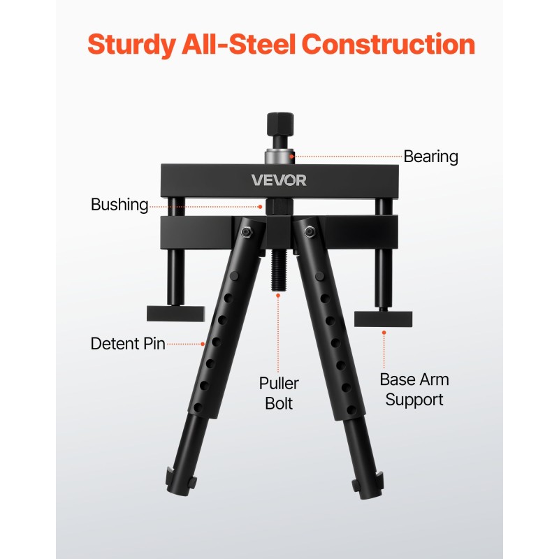 Sylinteriputken ulosvetäjä kestävä teräs 98,43–158,75 mm säädettävillä jaloilla märille sylinteriputkille