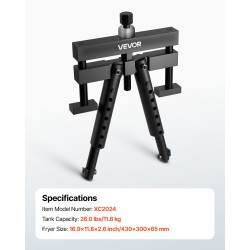 Sylinteriputken ulosvetäjä kestävä teräs 98,43–158,75 mm säädettävillä jaloilla märille sylinteriputkille