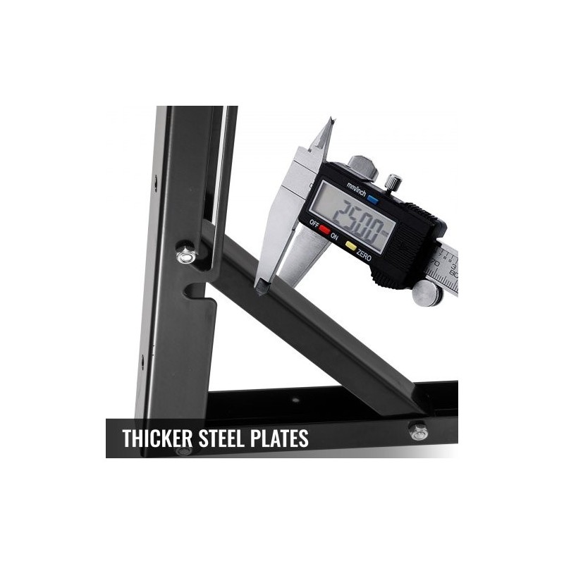 Taittuvat teräksiset hyllykannattimet 24 tuumaa 2 kpl kantavuus 500 paunaa