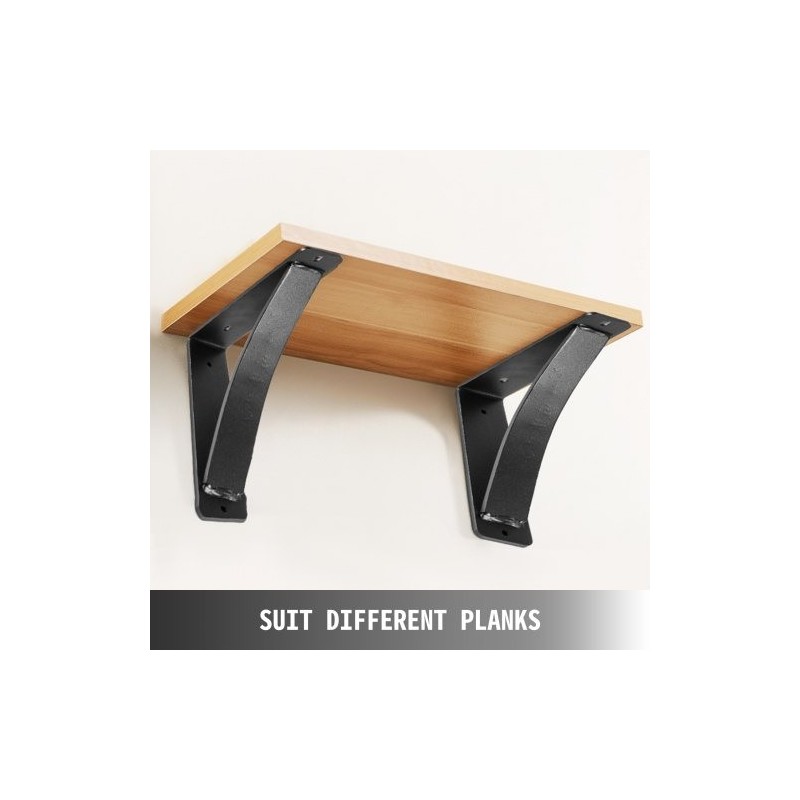 Teräksiset hyllykannattimet 2 kappaletta mattamusta kantavuus 450 paunaa hyllysyvyydelle 8,5–11 tuumaa